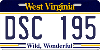 WV license plate DSC195