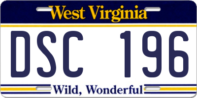 WV license plate DSC196