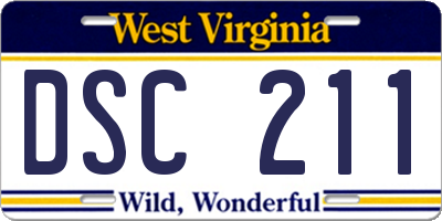 WV license plate DSC211