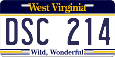 WV license plate DSC214