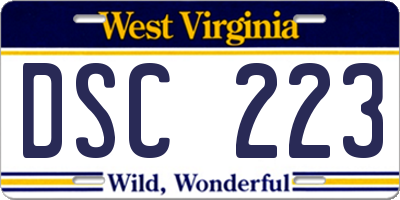 WV license plate DSC223