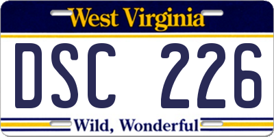 WV license plate DSC226