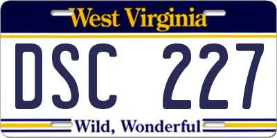 WV license plate DSC227