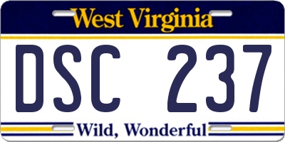 WV license plate DSC237