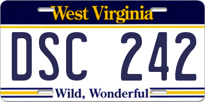 WV license plate DSC242