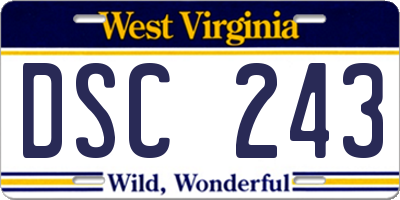 WV license plate DSC243