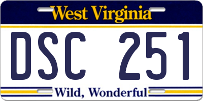 WV license plate DSC251