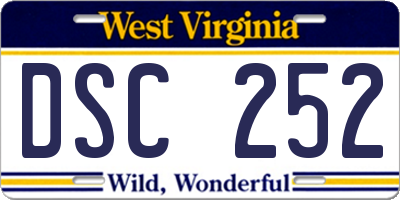 WV license plate DSC252