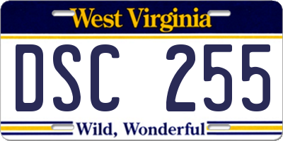 WV license plate DSC255