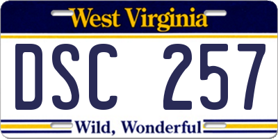 WV license plate DSC257
