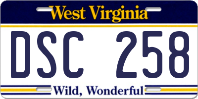 WV license plate DSC258