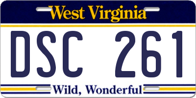 WV license plate DSC261