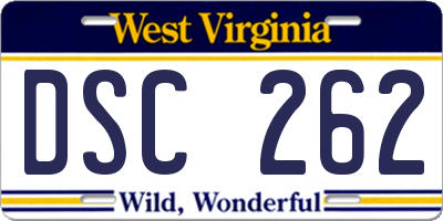 WV license plate DSC262