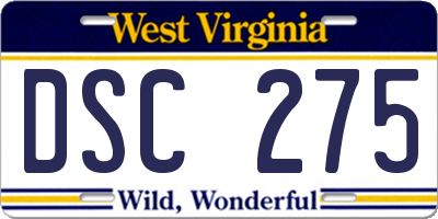WV license plate DSC275