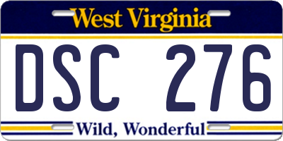 WV license plate DSC276