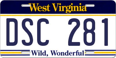 WV license plate DSC281