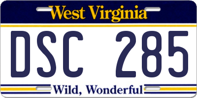 WV license plate DSC285