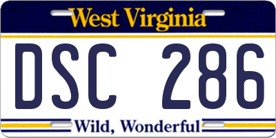 WV license plate DSC286