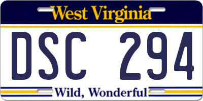 WV license plate DSC294
