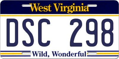 WV license plate DSC298