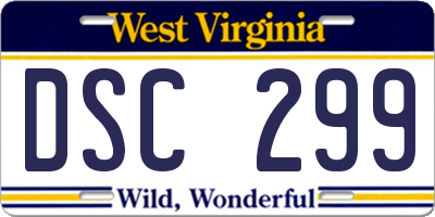 WV license plate DSC299