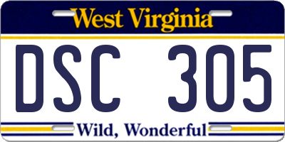 WV license plate DSC305
