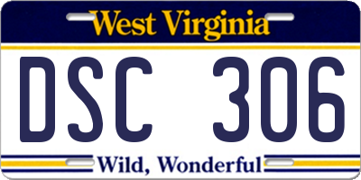 WV license plate DSC306