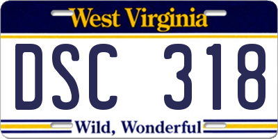 WV license plate DSC318