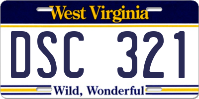 WV license plate DSC321