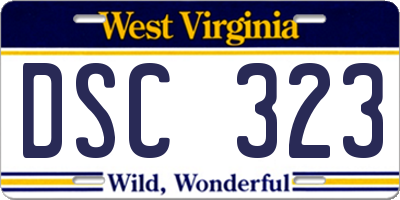 WV license plate DSC323