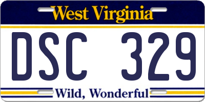 WV license plate DSC329