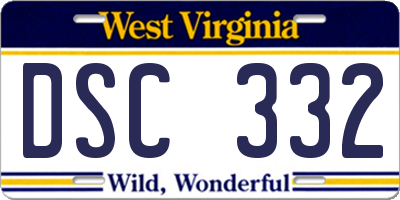 WV license plate DSC332