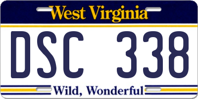 WV license plate DSC338