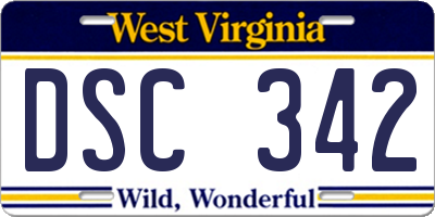 WV license plate DSC342