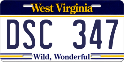 WV license plate DSC347
