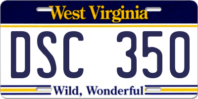 WV license plate DSC350