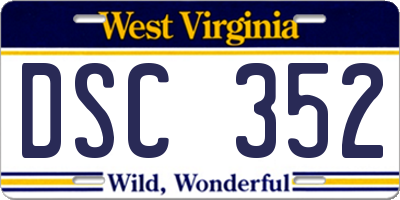WV license plate DSC352