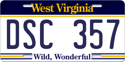 WV license plate DSC357