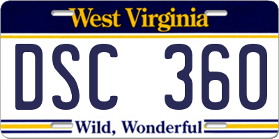 WV license plate DSC360