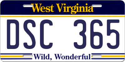 WV license plate DSC365
