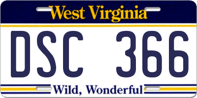 WV license plate DSC366