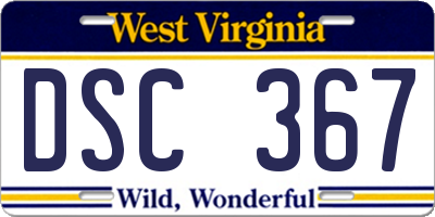 WV license plate DSC367