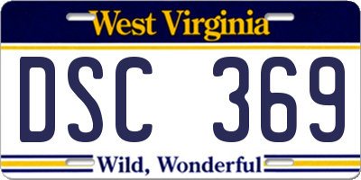 WV license plate DSC369