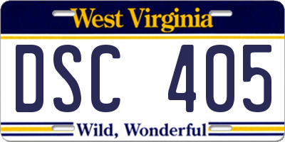 WV license plate DSC405