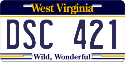 WV license plate DSC421