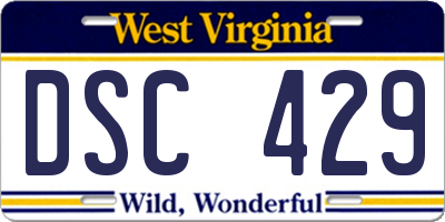 WV license plate DSC429