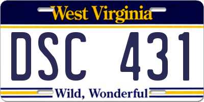 WV license plate DSC431