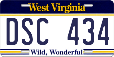 WV license plate DSC434