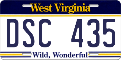 WV license plate DSC435