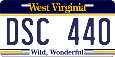 WV license plate DSC440